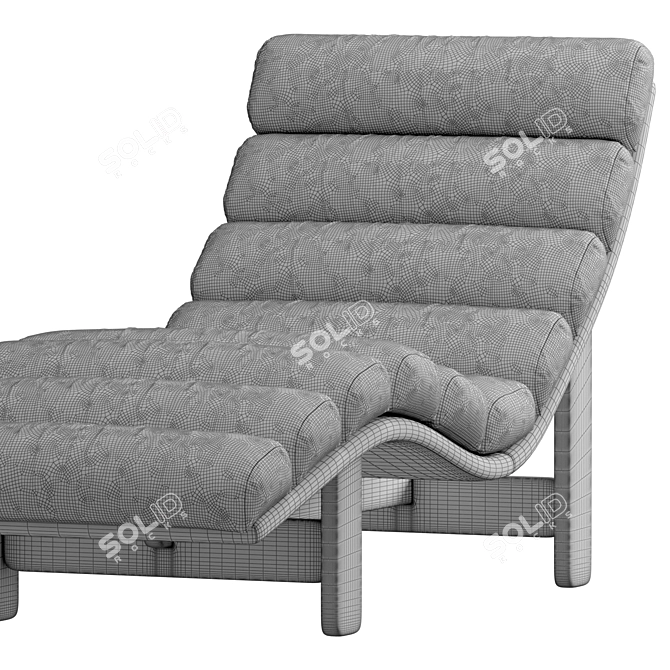 Elegant Upholstered Philippe Chaise Lounge 3D model image 14