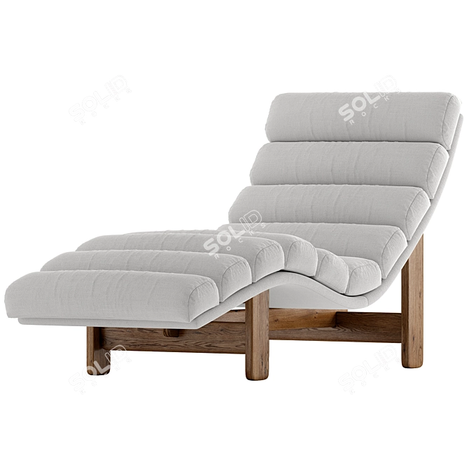 Elegant Upholstered Philippe Chaise Lounge 3D model image 15