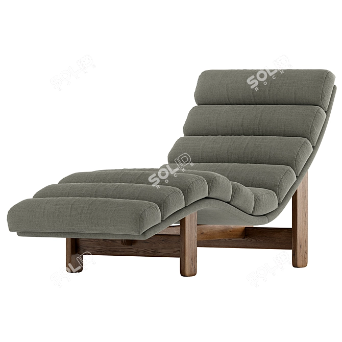 Elegant Upholstered Philippe Chaise Lounge 3D model image 22