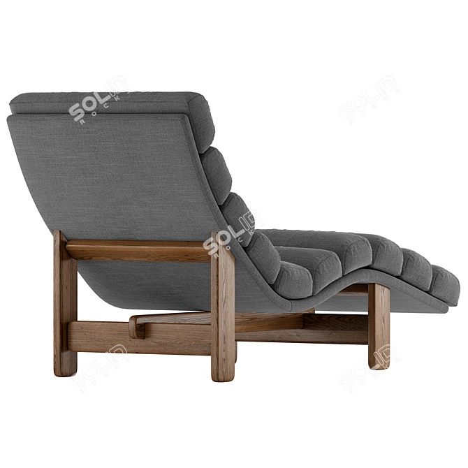 Elegant Upholstered Philippe Chaise Lounge 3D model image 23