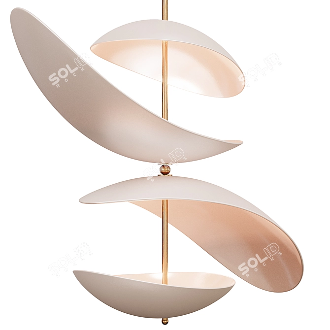 Ethereal Selene Pendant Lamp 3D model image 1