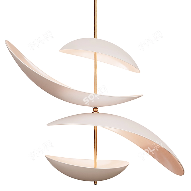 Ethereal Selene Pendant Lamp 3D model image 2