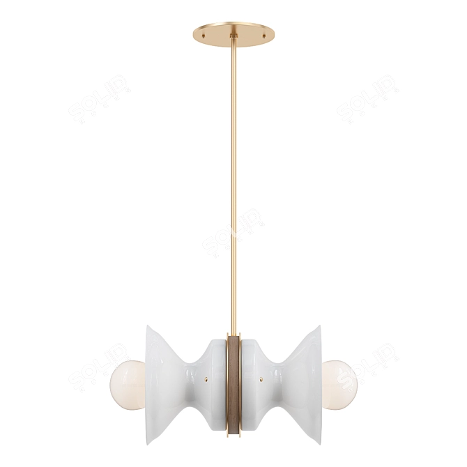 Elegant Regent Pendant Light 3D model image 3