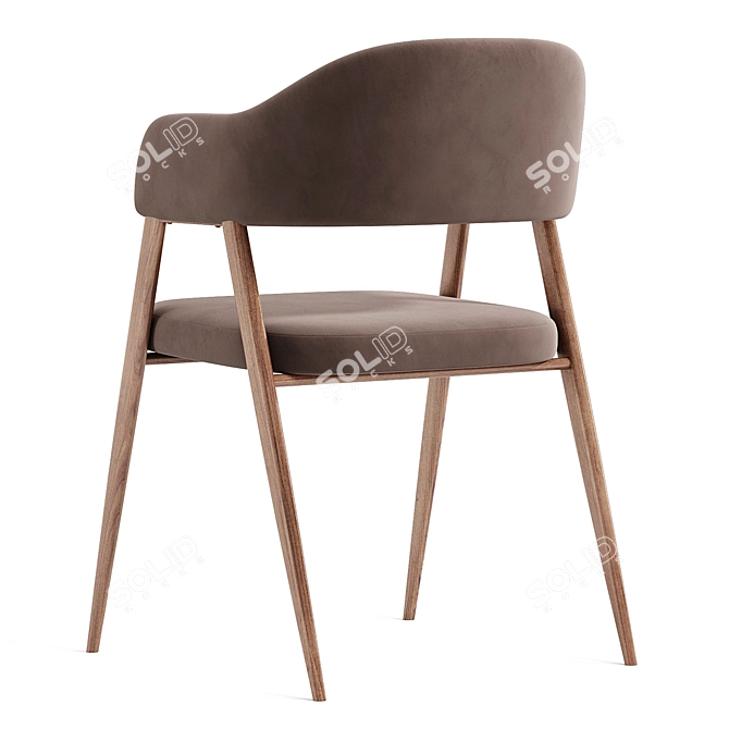 Modern Twin Chair in Gray 3D model image 5