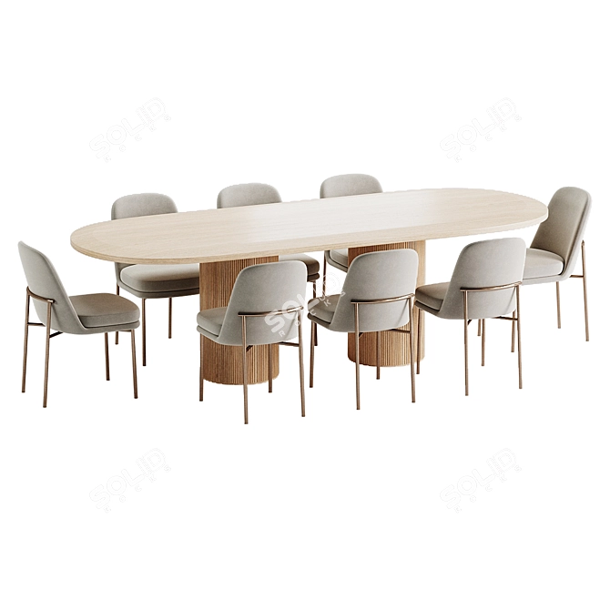 Modern Dining Set 2017 Design 3D model image 6