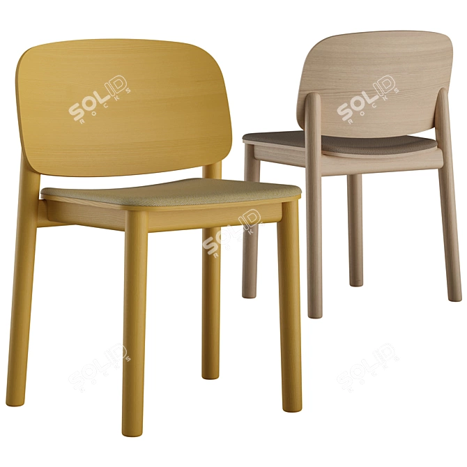 Billiani White Upholstered Chair 3D model image 1