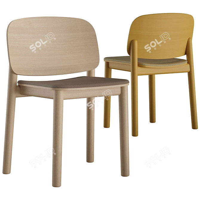 Billiani White Upholstered Chair 3D model image 2