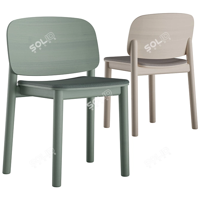 Billiani White Upholstered Chair 3D model image 3