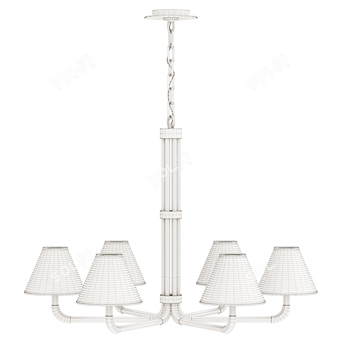 Rigby XL Chandelier by Visual Comfort 3D model image 5