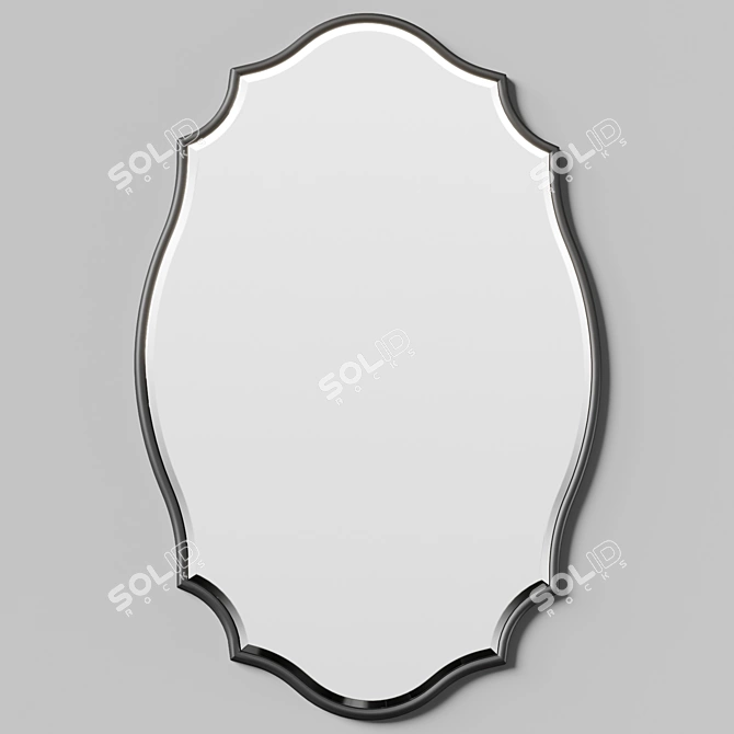 Moroccan-Inspired Oval Wall Mirror 3D model image 2