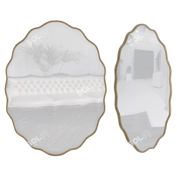 Elegant Dantone Home Elsa Mirror 3D model image 1