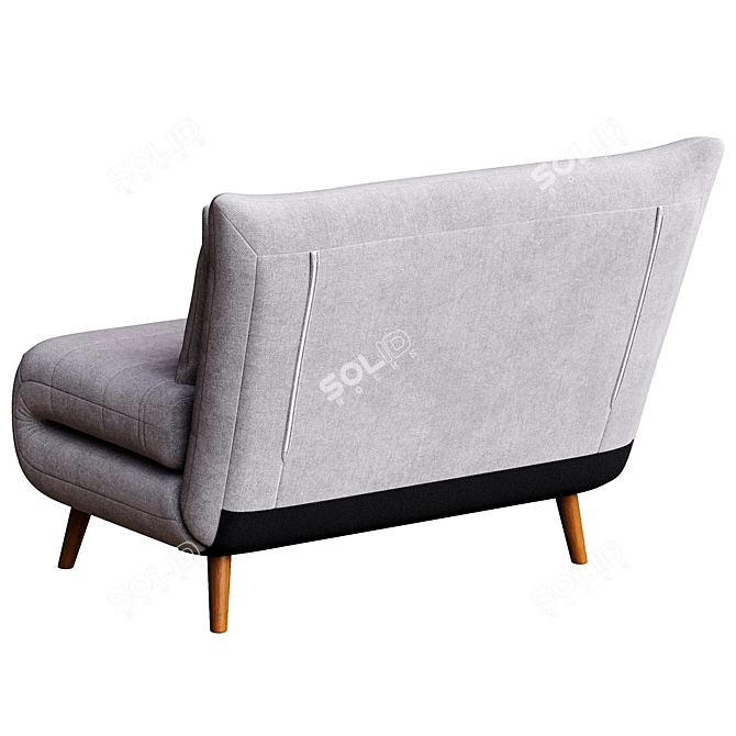 Modern Grey Sofa Bed Setten 3D model image 3