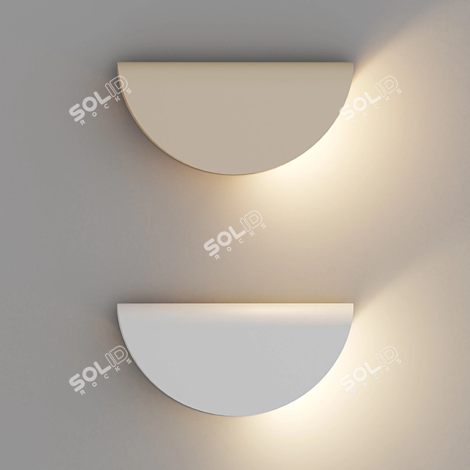 Sleek Modern Wall Sconce 3D model image 3