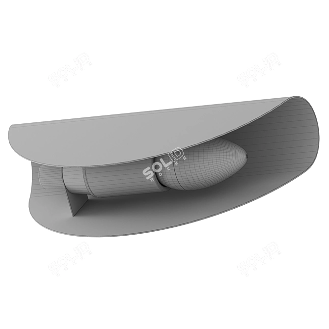 Sleek Modern Wall Sconce 3D model image 4