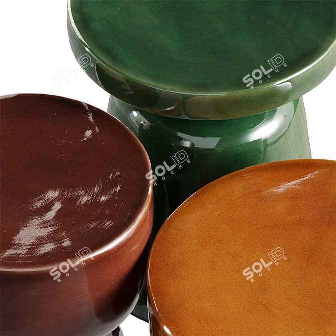 Mesquida Ceramic Side Tables Set 3D model image 7