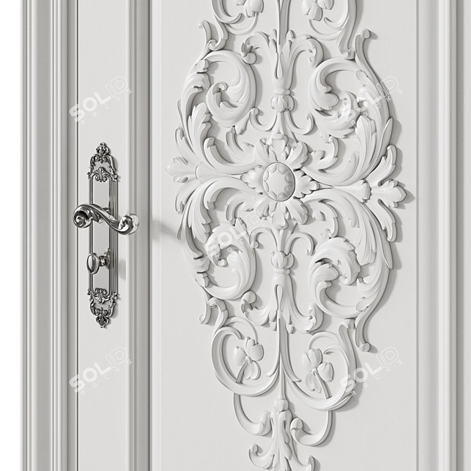 Classic Door 565. Vray Rendered 3D model image 10