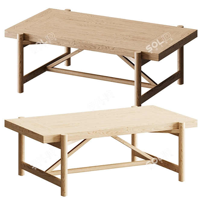 Sleek Goldthwaite Coffee Table 3D model image 1