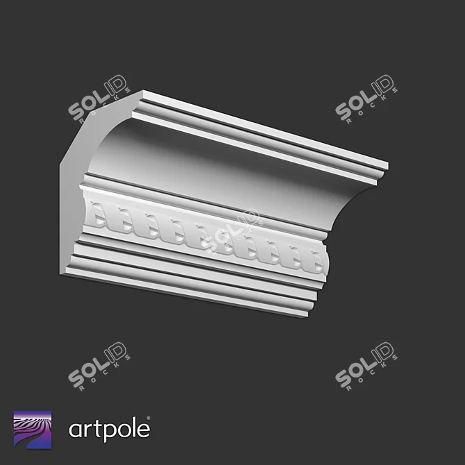 SK32N Decorative Cornice: Artisan Gypsum 3D model image 1