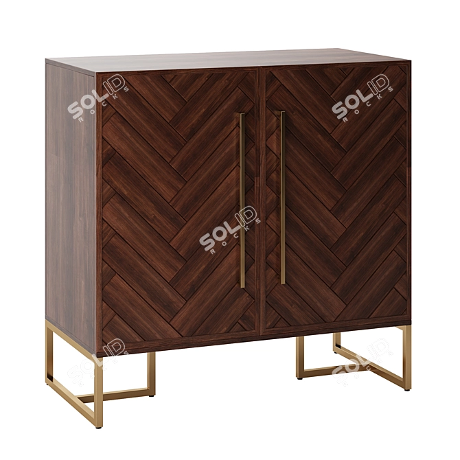 Bruno Wine Cabinet - Artfabric 3D model image 1