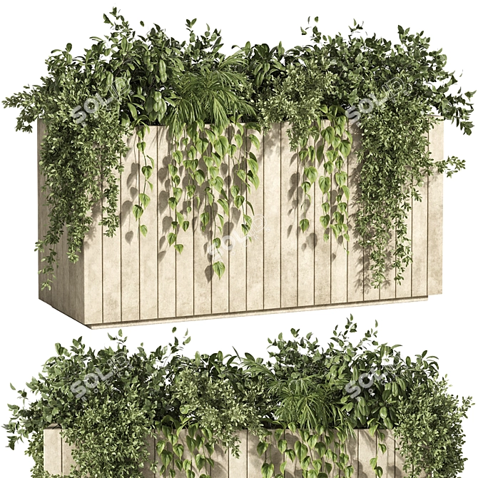 PBR Indoor Plant Box Set 3D model image 1