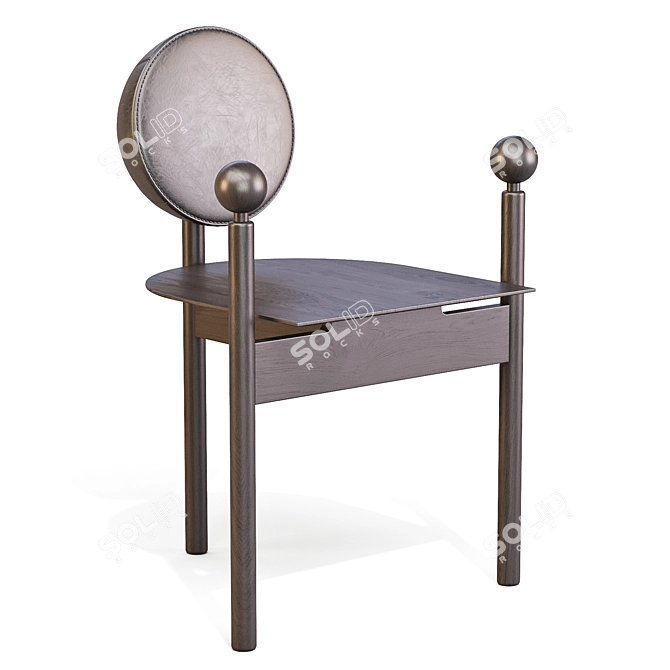 Orbe Ball Dining Chair: Modern Elegance 3D model image 2