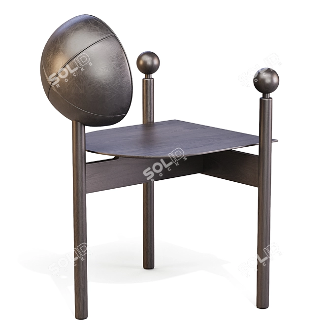 Orbe Ball Dining Chair: Modern Elegance 3D model image 4