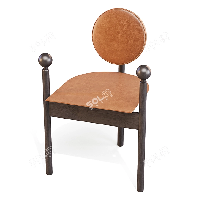 Orbe Ball Dining Chair: Modern Elegance 3D model image 5