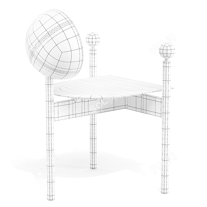 Orbe Ball Dining Chair: Modern Elegance 3D model image 7