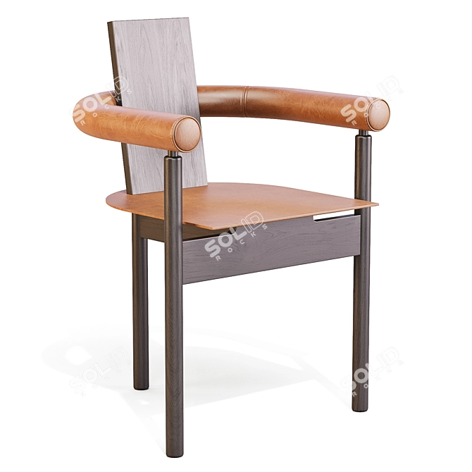 Orbe Comb Dining Chair - Exquisite Spherical Design 3D model image 1