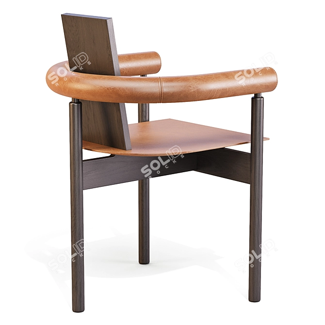 Orbe Comb Dining Chair - Exquisite Spherical Design 3D model image 3