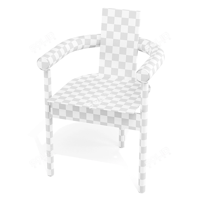 Orbe Comb Dining Chair - Exquisite Spherical Design 3D model image 6