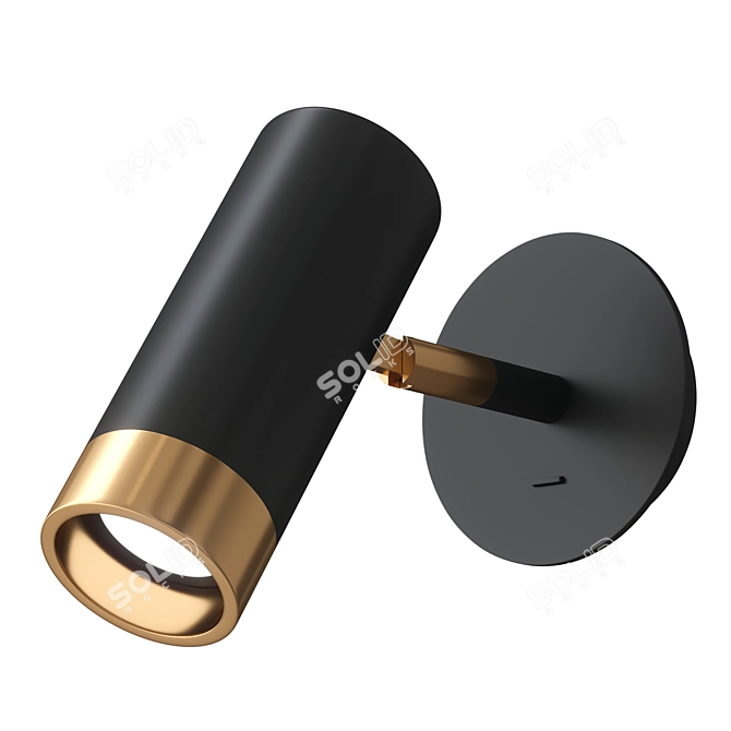 Sleek Metal Wall Sconce 3D model image 3