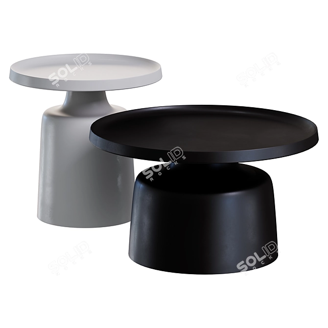 Modern Round Coffee Table Designs 3D model image 2