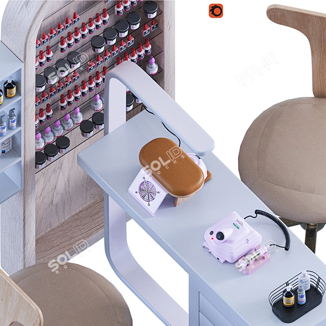 Modern Nails Manicure Table Design 3D model image 3