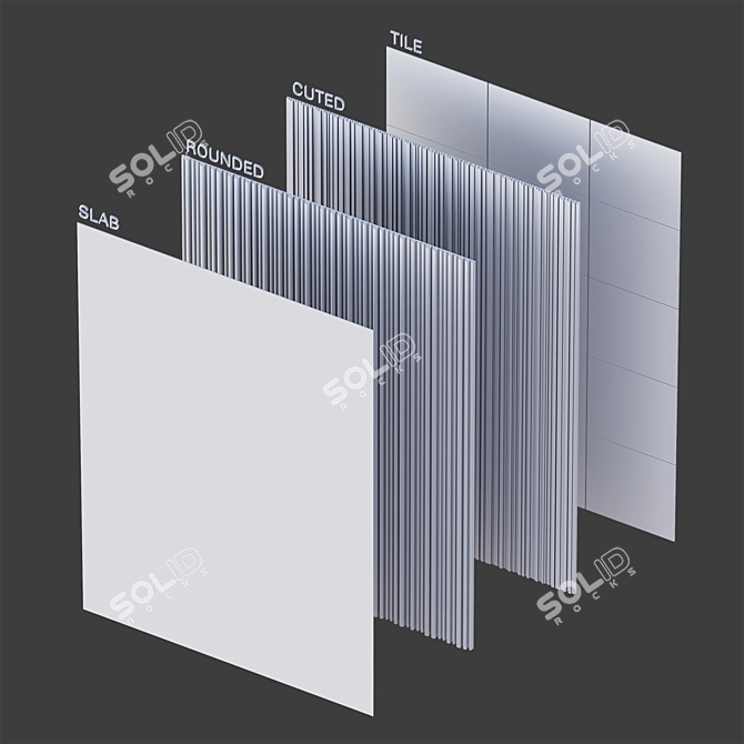 Detailed Marble Stone Tile Set 3D model image 6