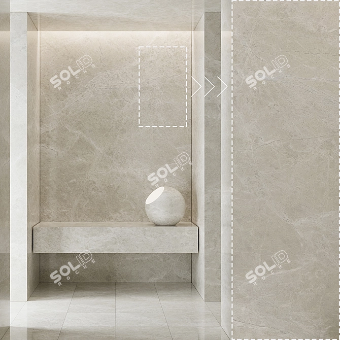 High Detail Marble Stone Panels 3D model image 1