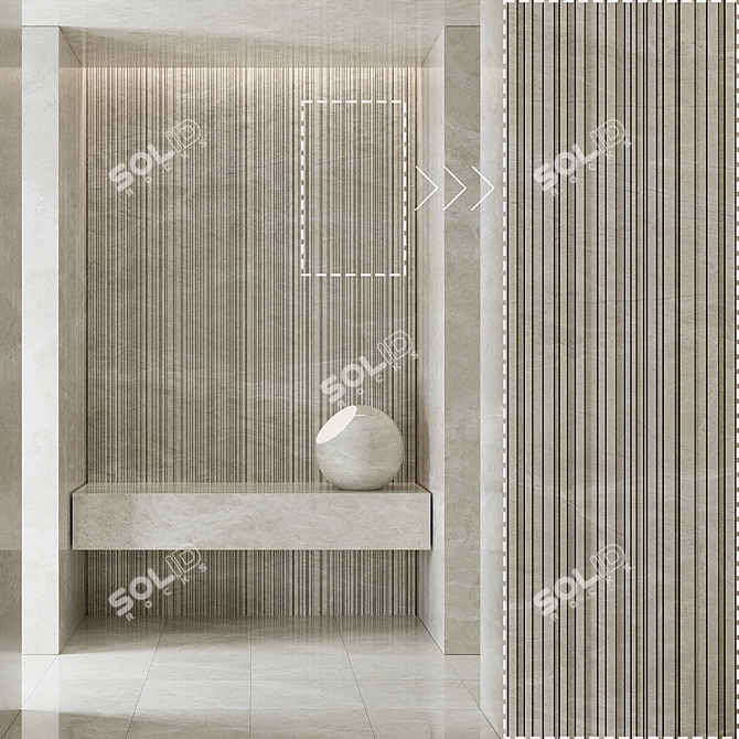 High Detail Marble Stone Panels 3D model image 3