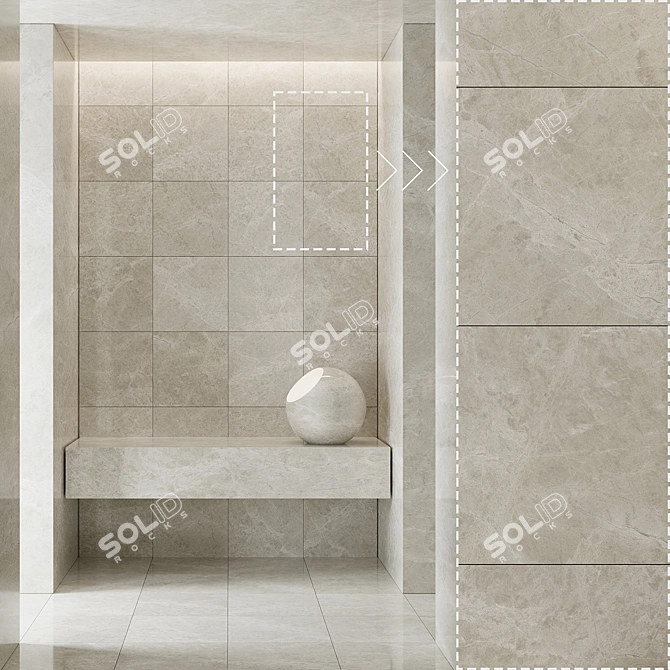 High Detail Marble Stone Panels 3D model image 4