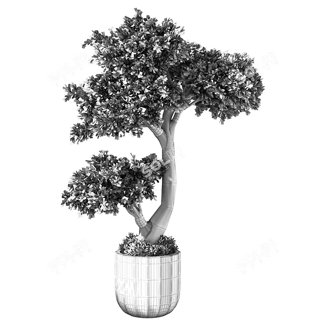 Botanical Bliss Collection: Fresh Greenery 3D model image 4