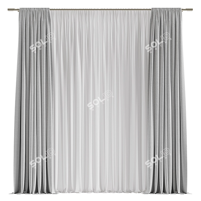 Refurbished Curtain Design 3D model image 1