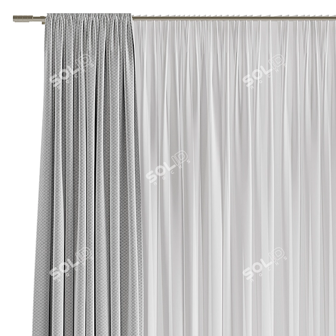 Refurbished Curtain Design 3D model image 2