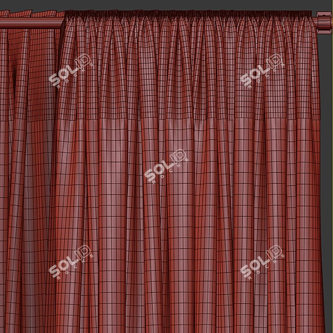 Refurbished Curtain Design 3D model image 3