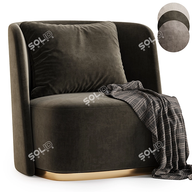 Luxury Armchair MCQUEEN by Cazarina 3D model image 2