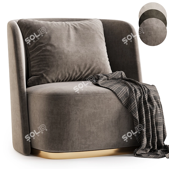 Luxury Armchair MCQUEEN by Cazarina 3D model image 3