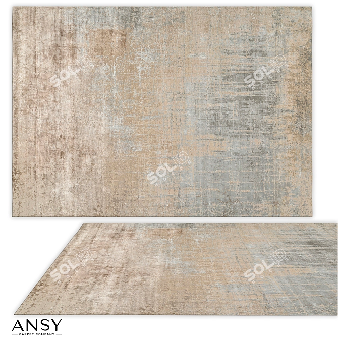 Handmade Urban Modern Collection Rug 3D model image 1