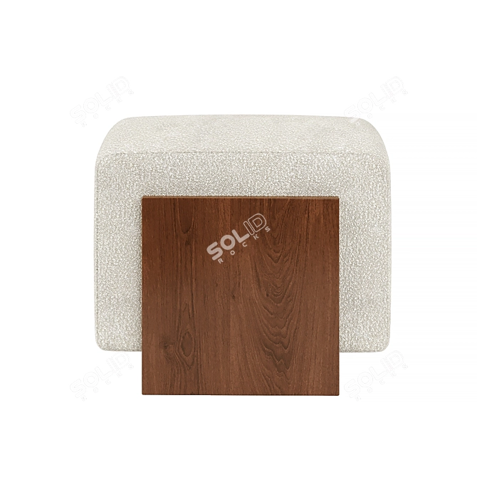 Chic Warwick Stool Boucle Sand 3D model image 2