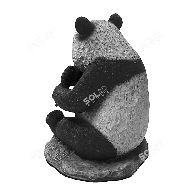 Panda Decorative Statue Figurine 3D model image 5