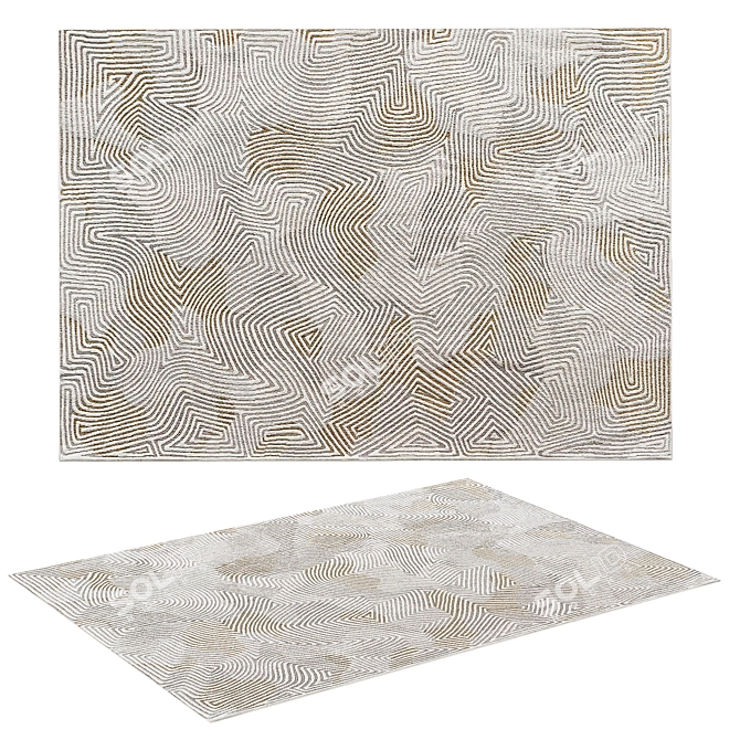 Louis De Poortere Reflection Rug 3D model image 1