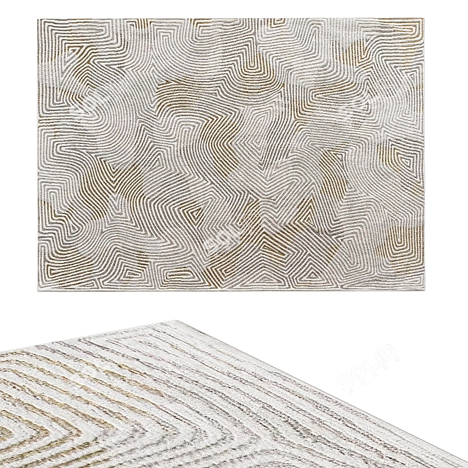 Louis De Poortere Reflection Rug 3D model image 3