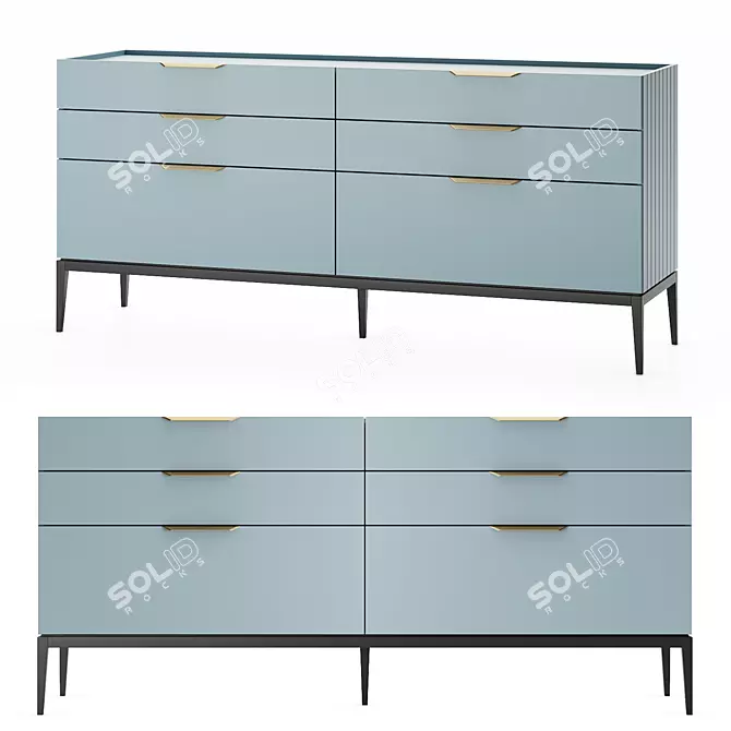 Metropolitan 6-Drawer Chest 3D model image 1